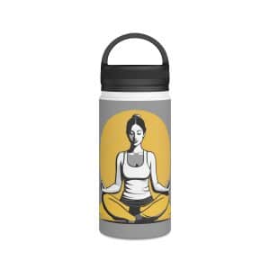 Stainless Steel Water Bottle, Handle Lid - Zen